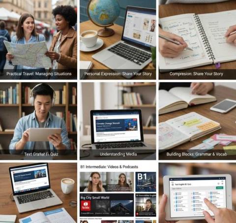 تعلم اللغة الإنجليزية مجاناً المستوى المتوسط B1