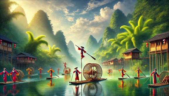 Bamboo Drifting in China
