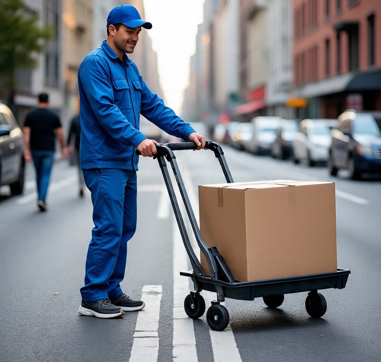 Folding Package Carrier with Wheels