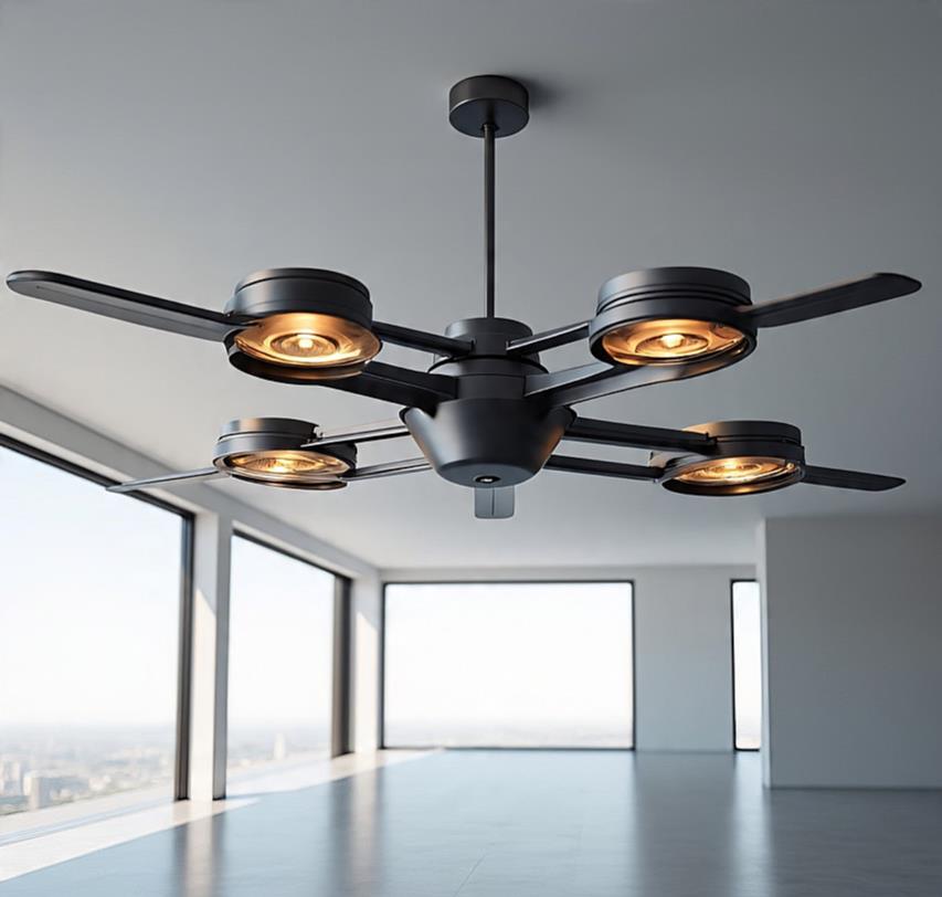 Drone Ceiling Fan with Light