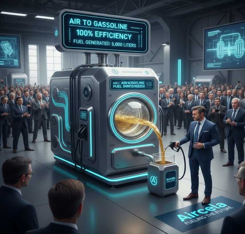 Aircela Unveils Revolutionary Machine That Turns Air into Gasoline
