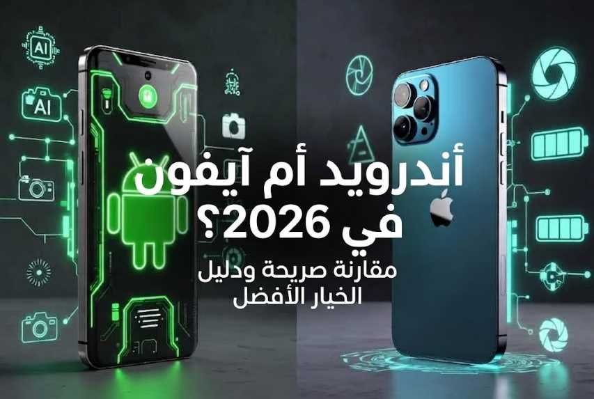 أندرويد أم آيفون في عام 2026؟ مقارنة صادقة ودليل لأفضل خيار