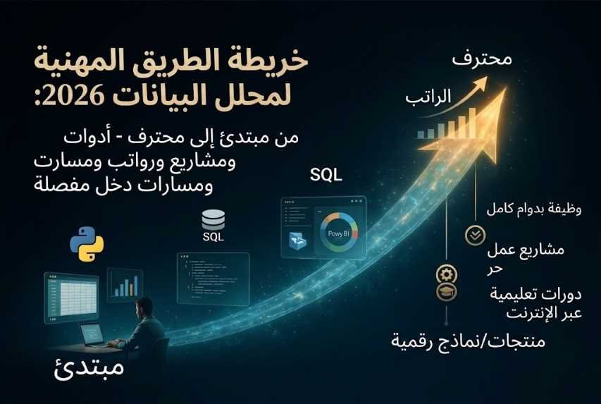 خارطة طريق مهنية لمحلل البيانات 2026