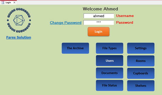 System Admin Interface