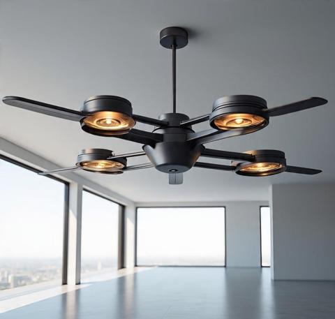Drone Ceiling Fan with Light