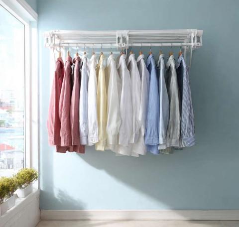 Wall-Mounted Foldable Clothes Drying Rack