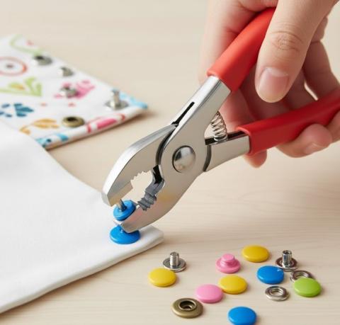 كماشة تثبيت الأزرار