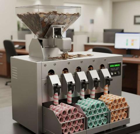 آلة لف العملات المعدنية