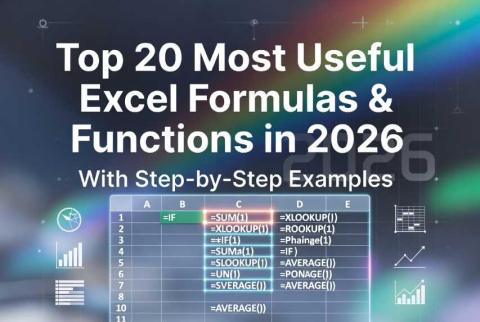 أهم 20 صيغة ودالة في برنامج إكسل لعام 2026 مع أمثلة