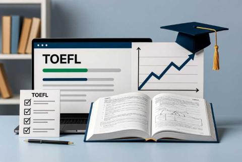 دورة تحضيرية كاملة لاختبار TOEFL iBT مع اختبارات تدريبية ونماذج وخطط لتحسين الدرجات