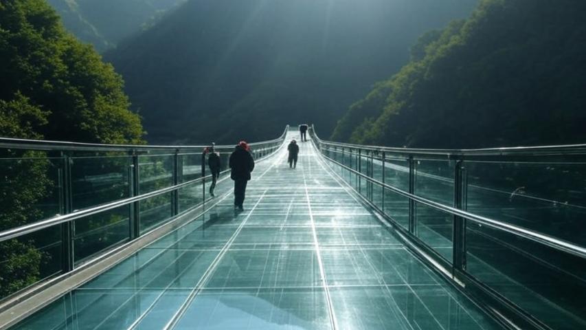 The Terrifying Yuntaishan Glass Bridge in China