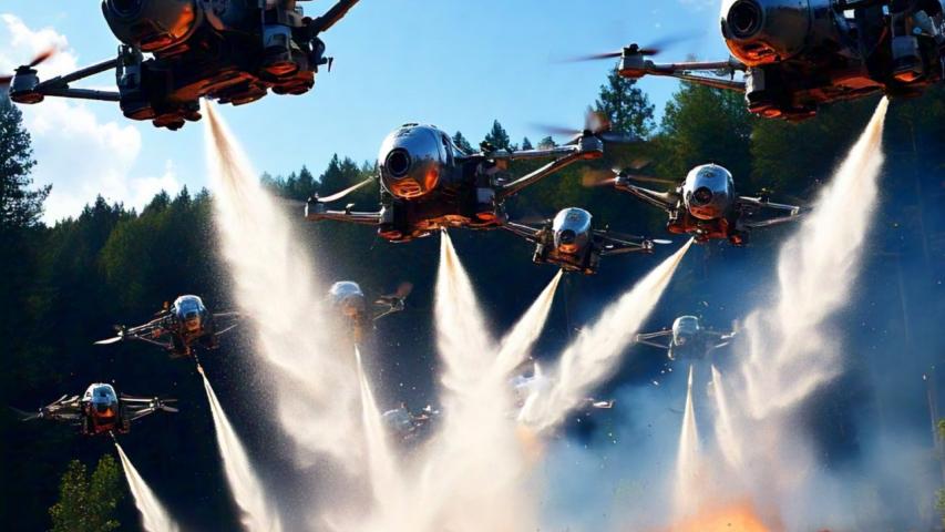 Firefighting using drones
