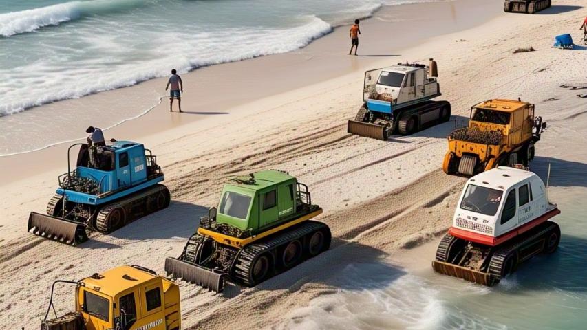 آلات تنظيف الشواطئ