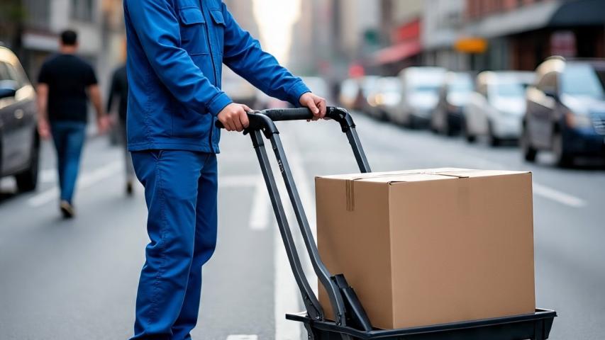 Folding Package Carrier with Wheels