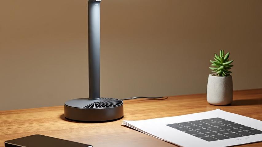 Solar LED Desk Lamp with Fan