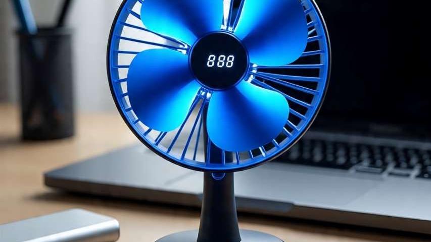 LED USB Clock Fan