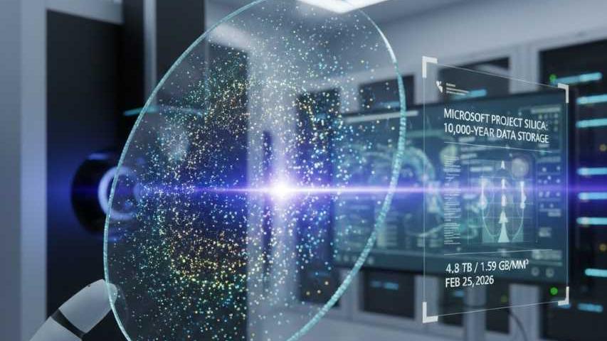 مايكروسوفت تحول الزجاج العادي إلى وسيط ثوري لتخزين البيانات لمدة 10,000 عام