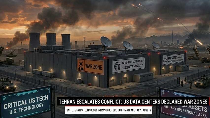 Tehran Escalates Conflict, Designating American Data Centers as War Zones
