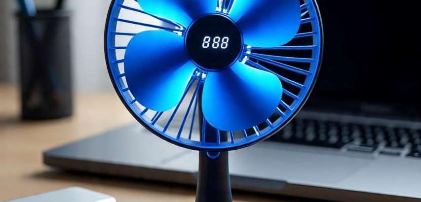 LED USB Clock Fan